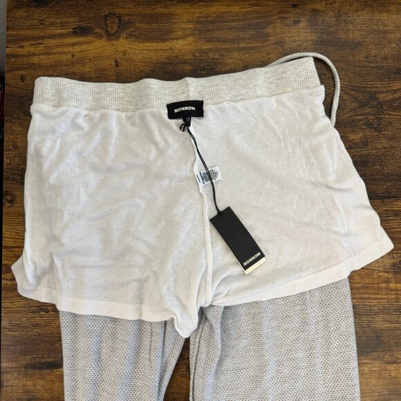 Monrow Marled Lounge Sweatpants in gray-Size XS NWT - Picture 6 of 15